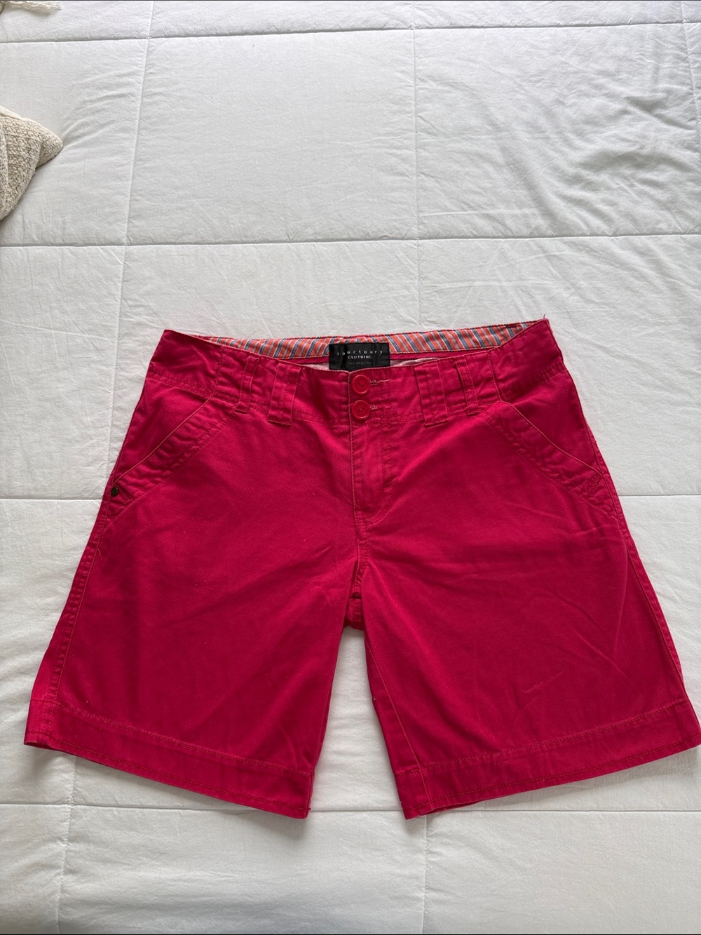 Sanctuary raspberry shorts 8” inseam